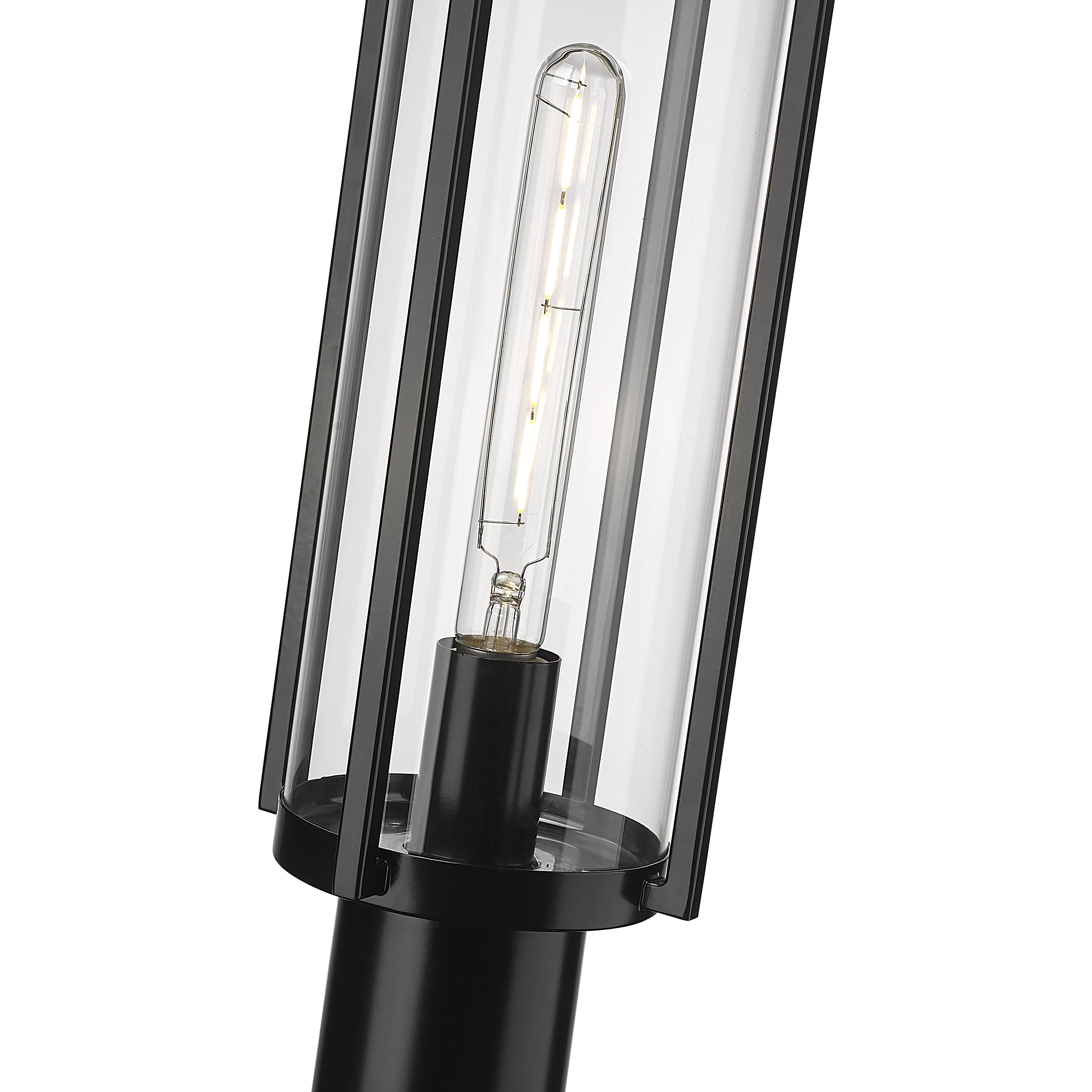 Russell 1 Light 22.25 inch Powder Coated Black Outdoor Post Lantern